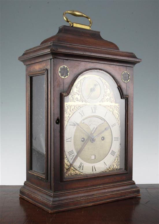 A George III mahogany bracket clock, 17in.